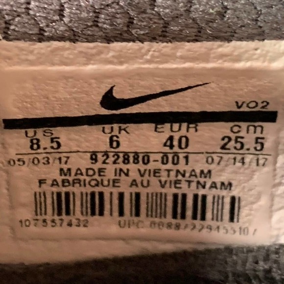 NIKE METCON 3 Women`s Size 8.5 Black White Athletic Training Shoes 922880-001 - Picture 9 of 9